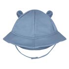 Baby Boys Blue & White Bear Romper & Hat Set, 1, hi-res