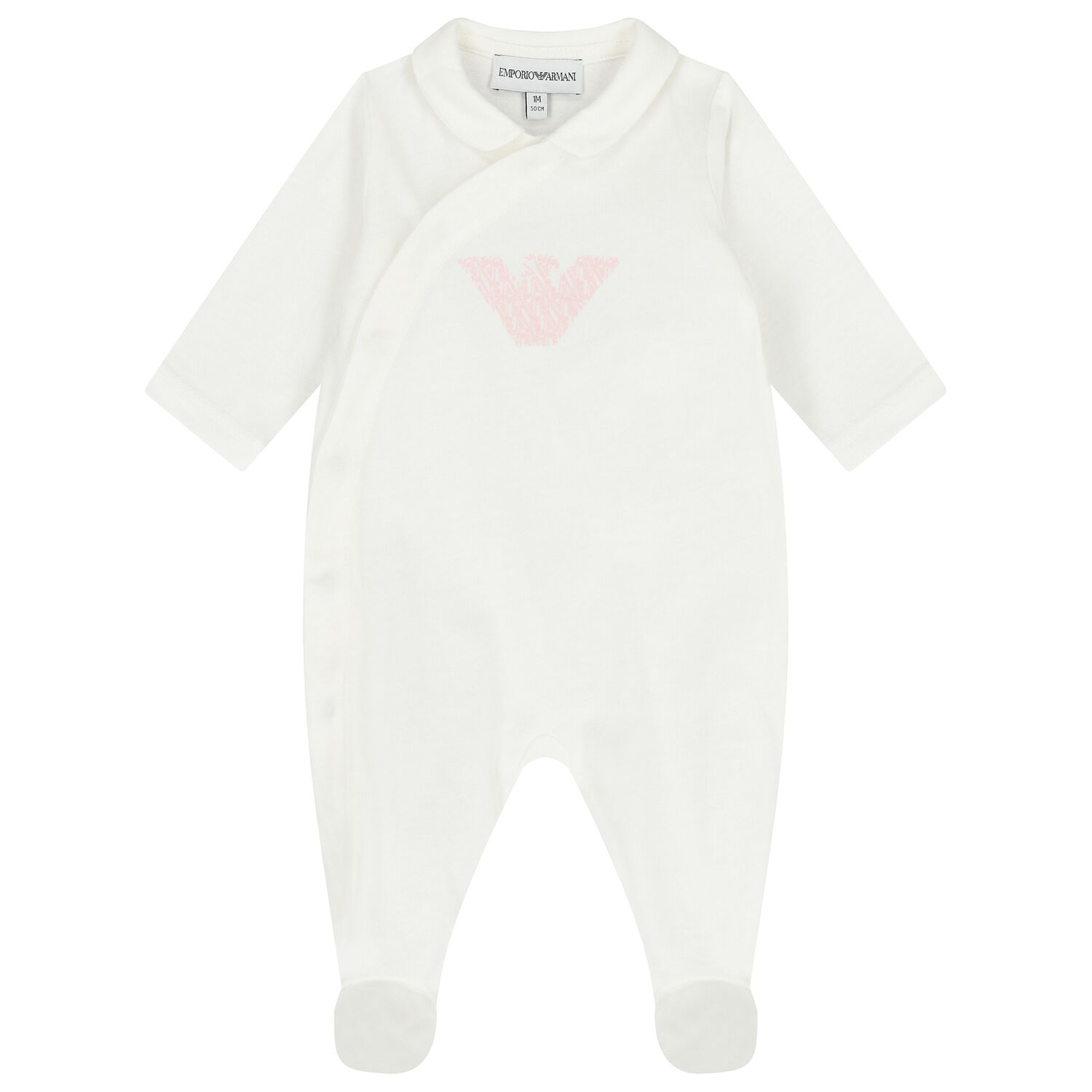  أطفال أفرول قطني باللون الوردي والأبيض  بالشعار للبنات, 3, hi-res