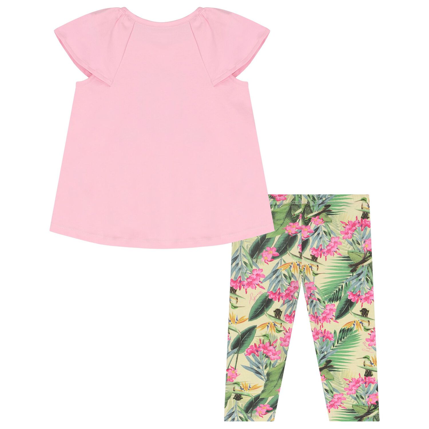 Girls Botanical Print Legging Set, 1, hi-res