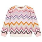 Girls Multi-Coloured Zig Zag Sweatshirt, 1, hi-res