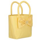 Girls Yellow Logo Bow Hand Bag, 1, hi-res