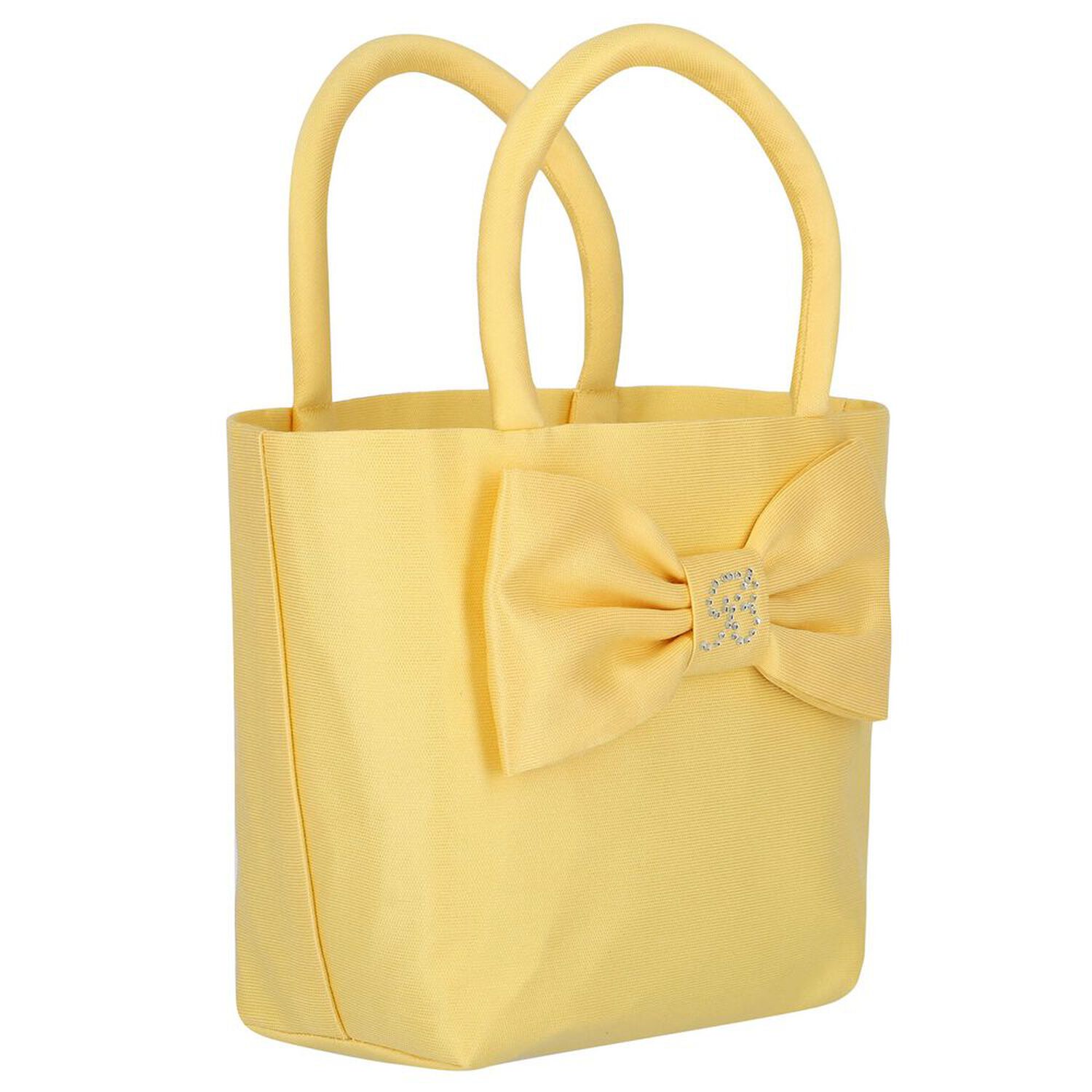 Girls Yellow Logo Bow Hand Bag, 1, hi-res image number null