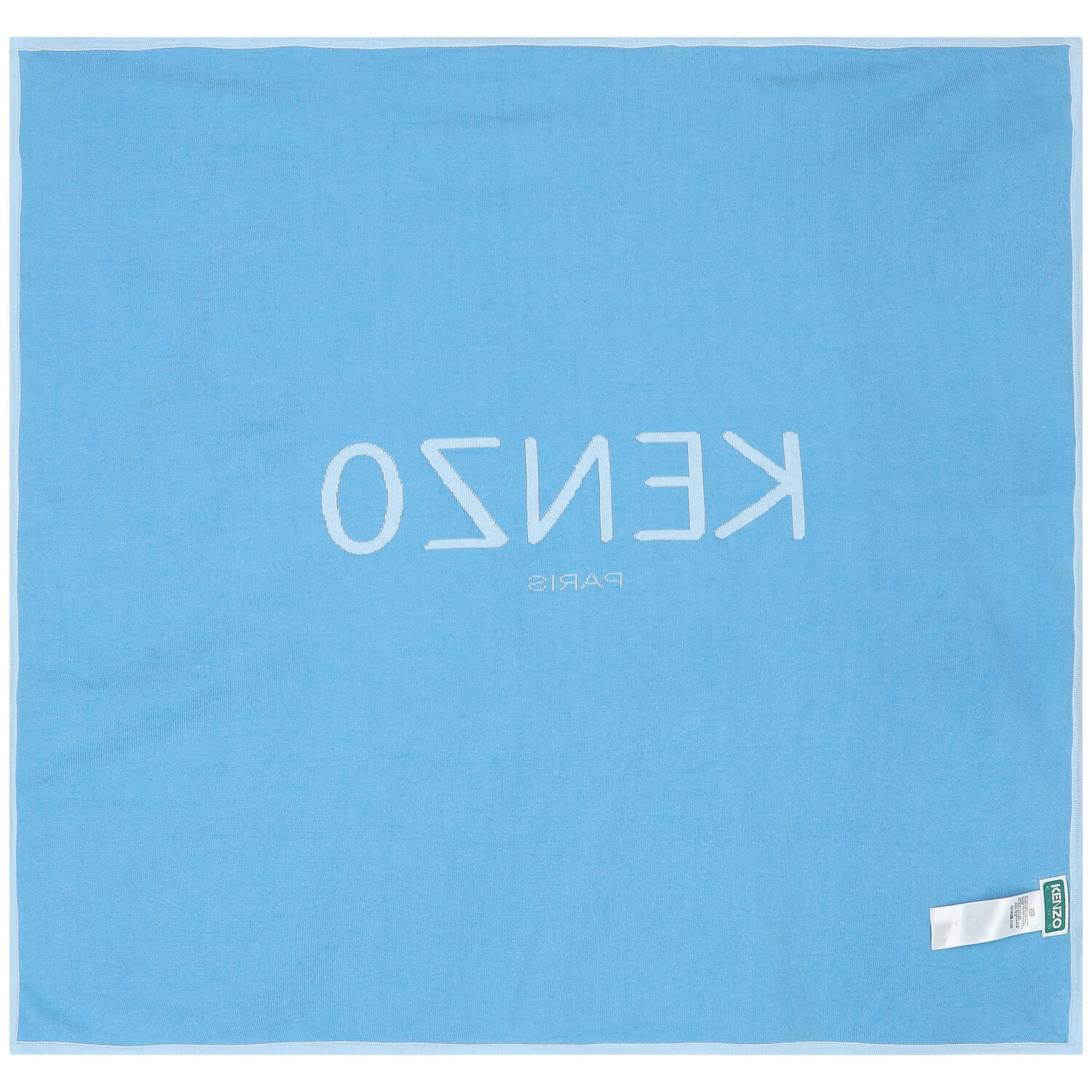 بطانية محبوكة بالشعار باللون الأزرق للأولاد, 2, hi-res