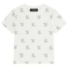Boys Mini Me White Logo T-Shirt, 1, hi-res