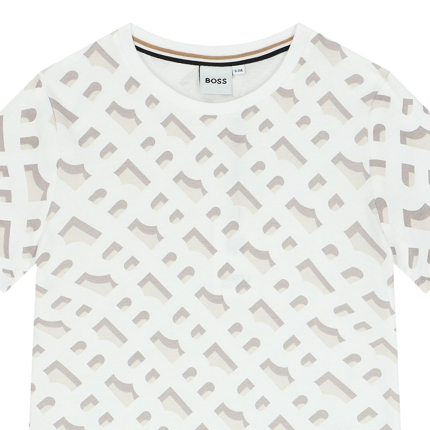 Boys White Logo T-Shirt, 2, hi-res