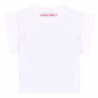 Girls Off White Embroidered Text T-Shirt, 1, hi-res