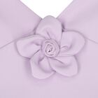 Girls Lilac Crepe Flower Shorts Set, 2, hi-res