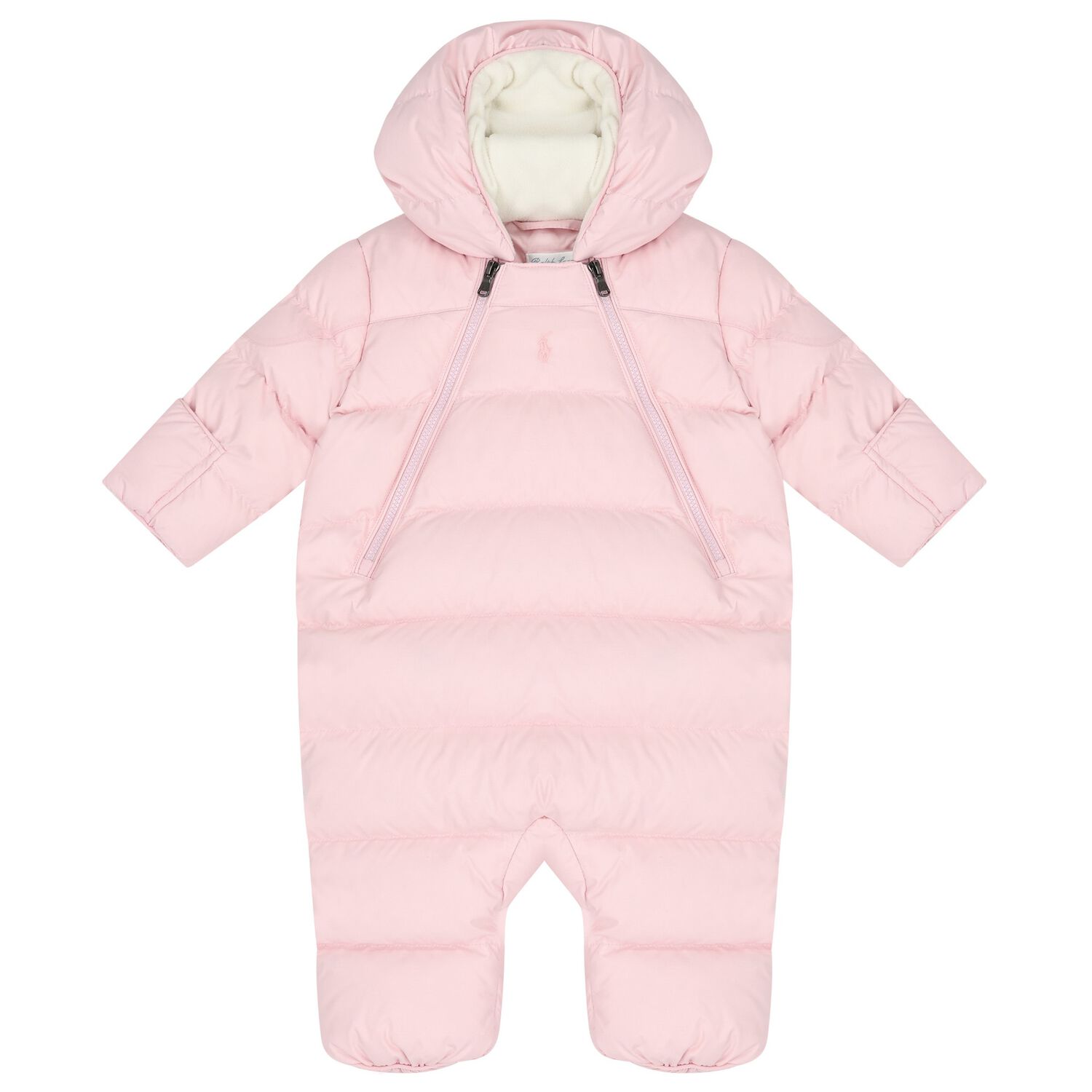 Baby Girls Pink Logo Snowsuit, 2, hi-res image number null