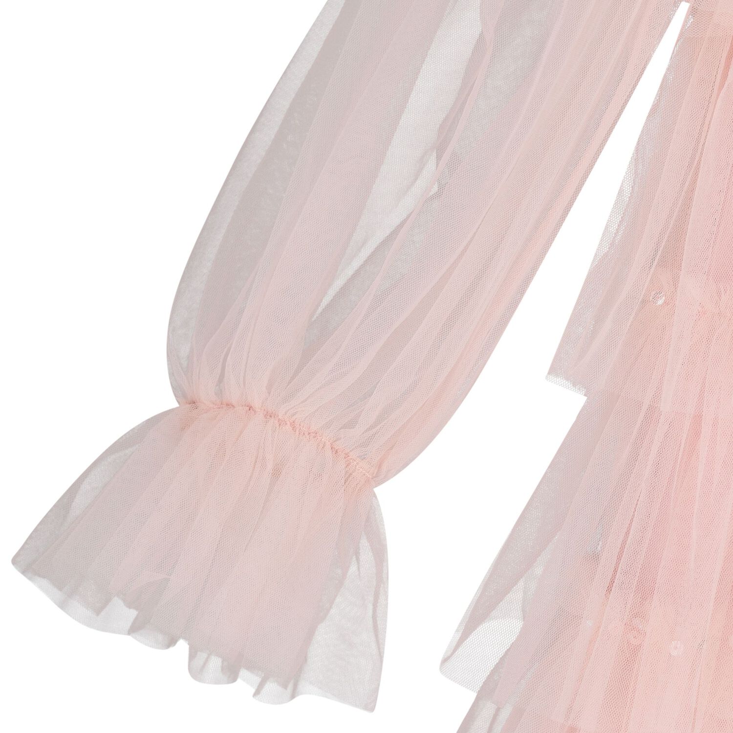 Girls Pink Layered Tulle Dress, 1, hi-res