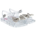 Girls Bow Jelly Sandals, 1, hi-res