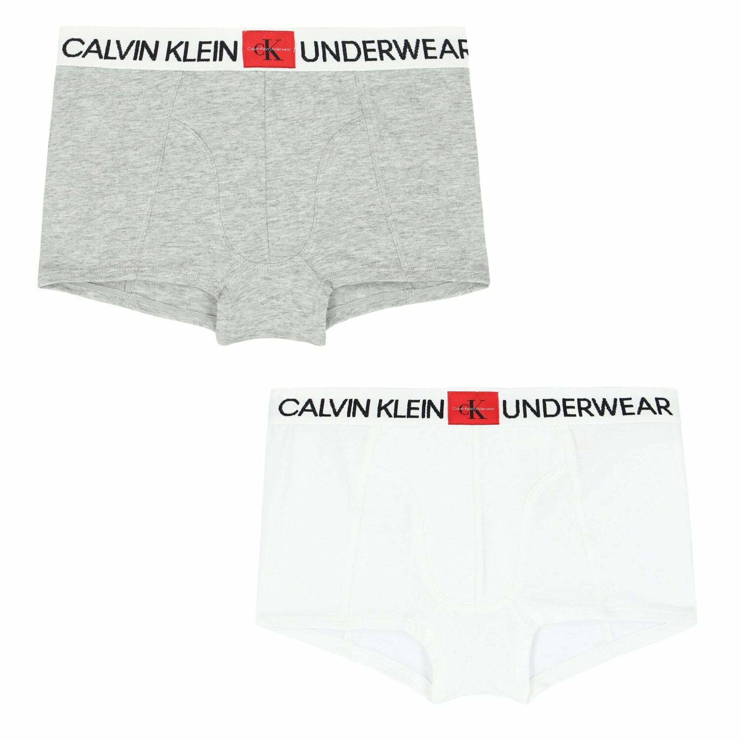 Boys White & Grey Boxer Shorts ( 2-Pack ), 1, hi-res