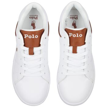 Boys White Logo Trainers