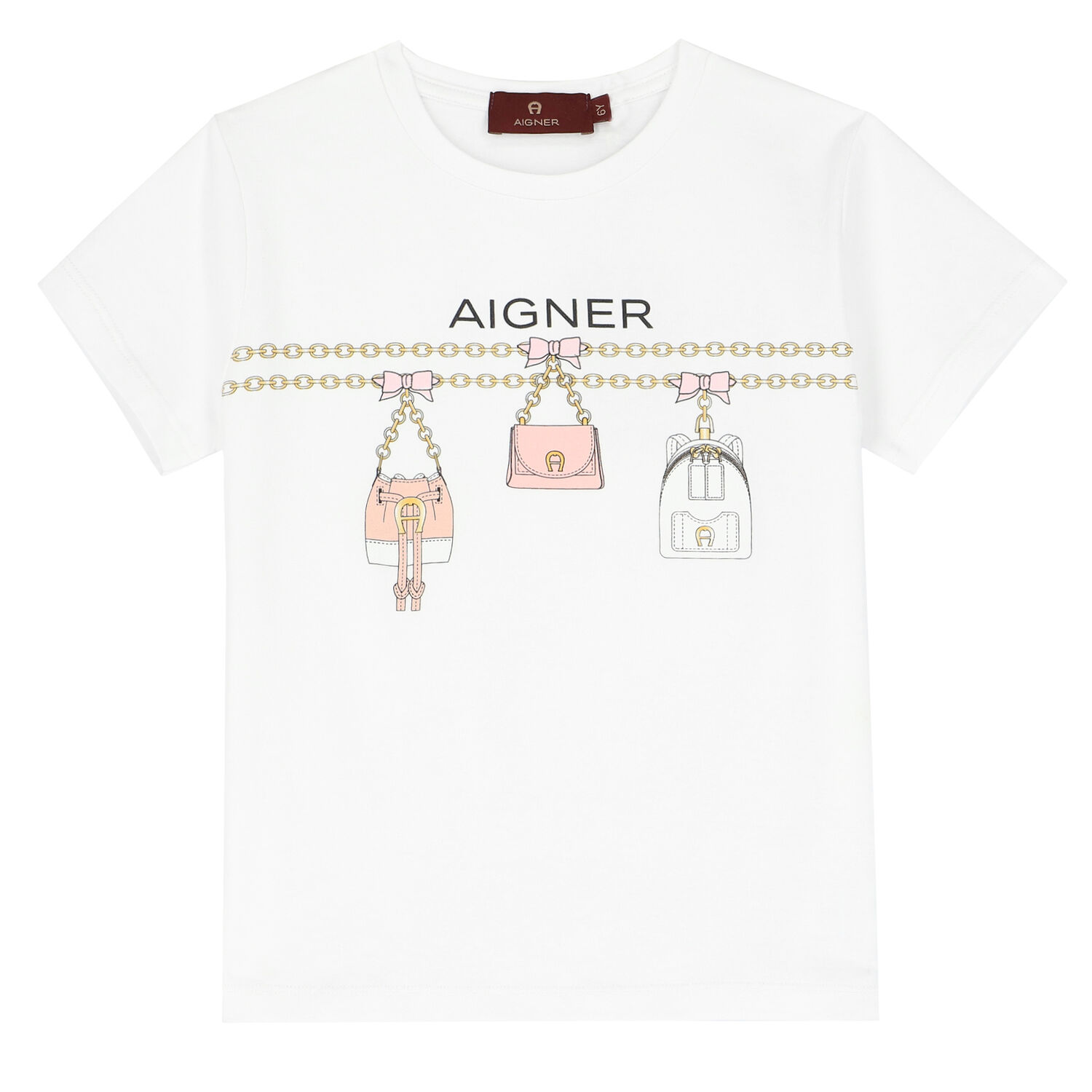 Girls White Logo T-Shirt, 1, hi-res image number null