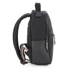 Black Faux Leather Backpack, 1, hi-res