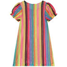 فستان بالشعار بطبعة الحقيبة باللون الذهبي و الوردي , 1, hi-res