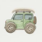 تي شيرت للأولاد بطبعة سيارة باللون الأبيض, 1, hi-res