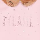 طقم هدايا ملابس أطفال بناتي بطبعة خريطة جغرافية باللونين الوردي والبيج, 2, hi-res