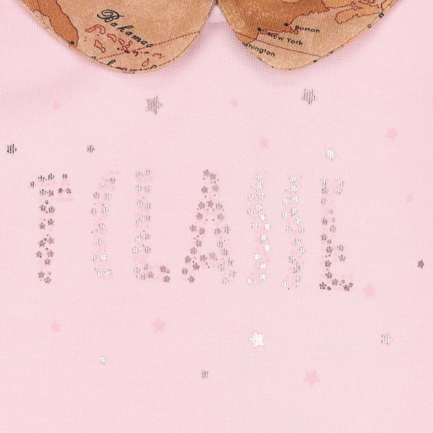 طقم هدايا ملابس أطفال بناتي بطبعة خريطة جغرافية باللونين الوردي والبيج, 2, hi-res