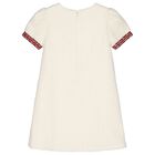 Girls Ivory Boucl&eacute; Dress, 1, hi-res