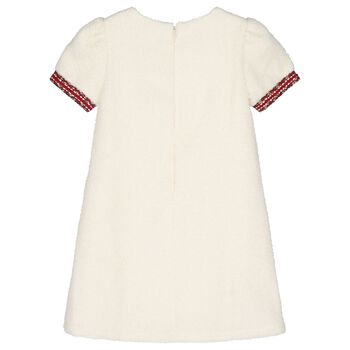 Girls Ivory Boucl&eacute; Dress