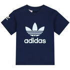 طقم شورت بالشعار باللون الكحلي للأولاد, 1, hi-res