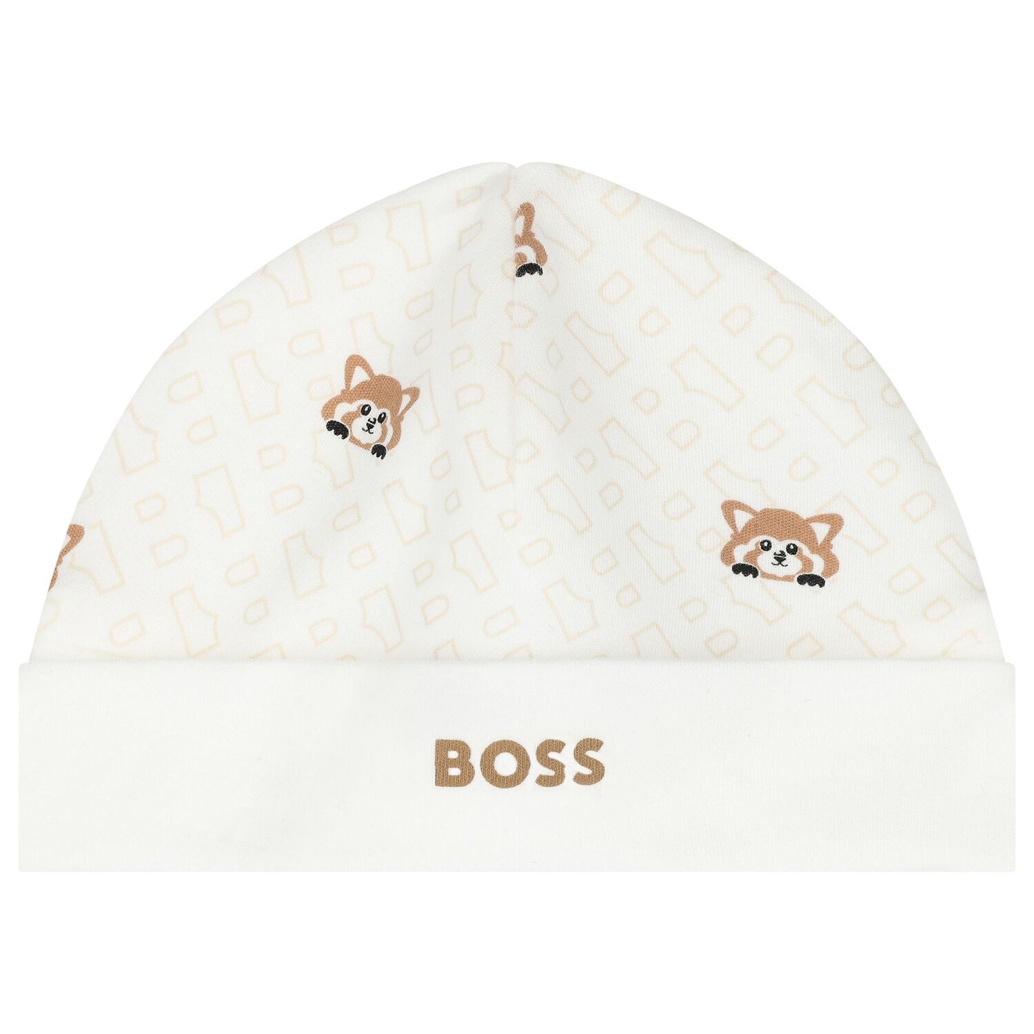 طقم هدايا أفرول أولاد  بالشعار باللون العاجي, 1, hi-res