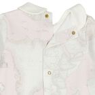 Baby Girls Pink & Ivory Geo Map Babygrow, 1, hi-res