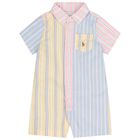 Baby Girls Multi-Coloured Striped Romper, 1, hi-res