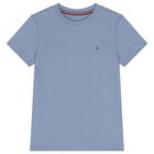 Boys Navy Blue & Blue Cotton Logo T-Shirts ( 2-Pack ), 4, hi-res