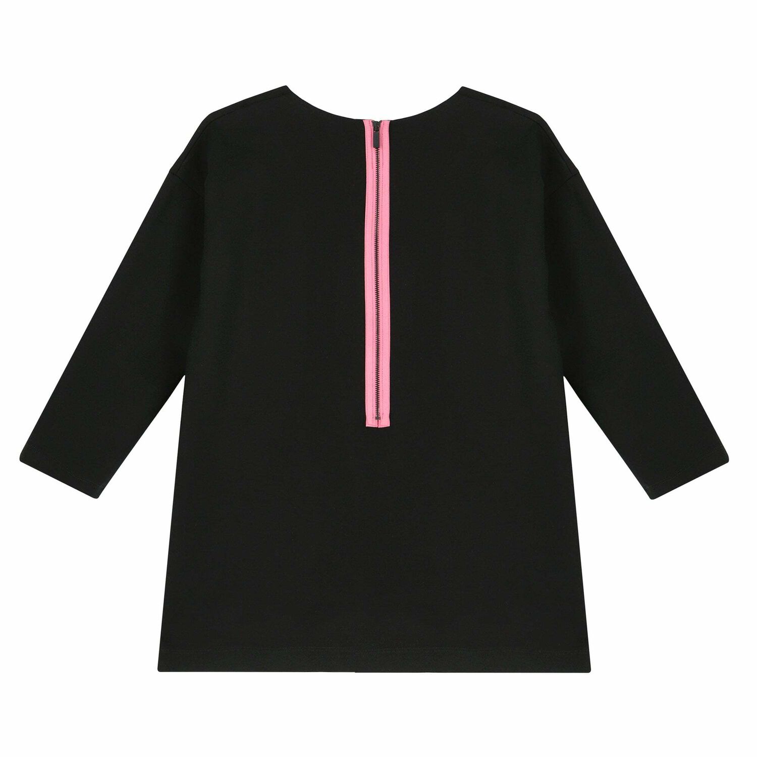 فستان بالشعار باللون الاسود للبنات, 1, hi-res image number null