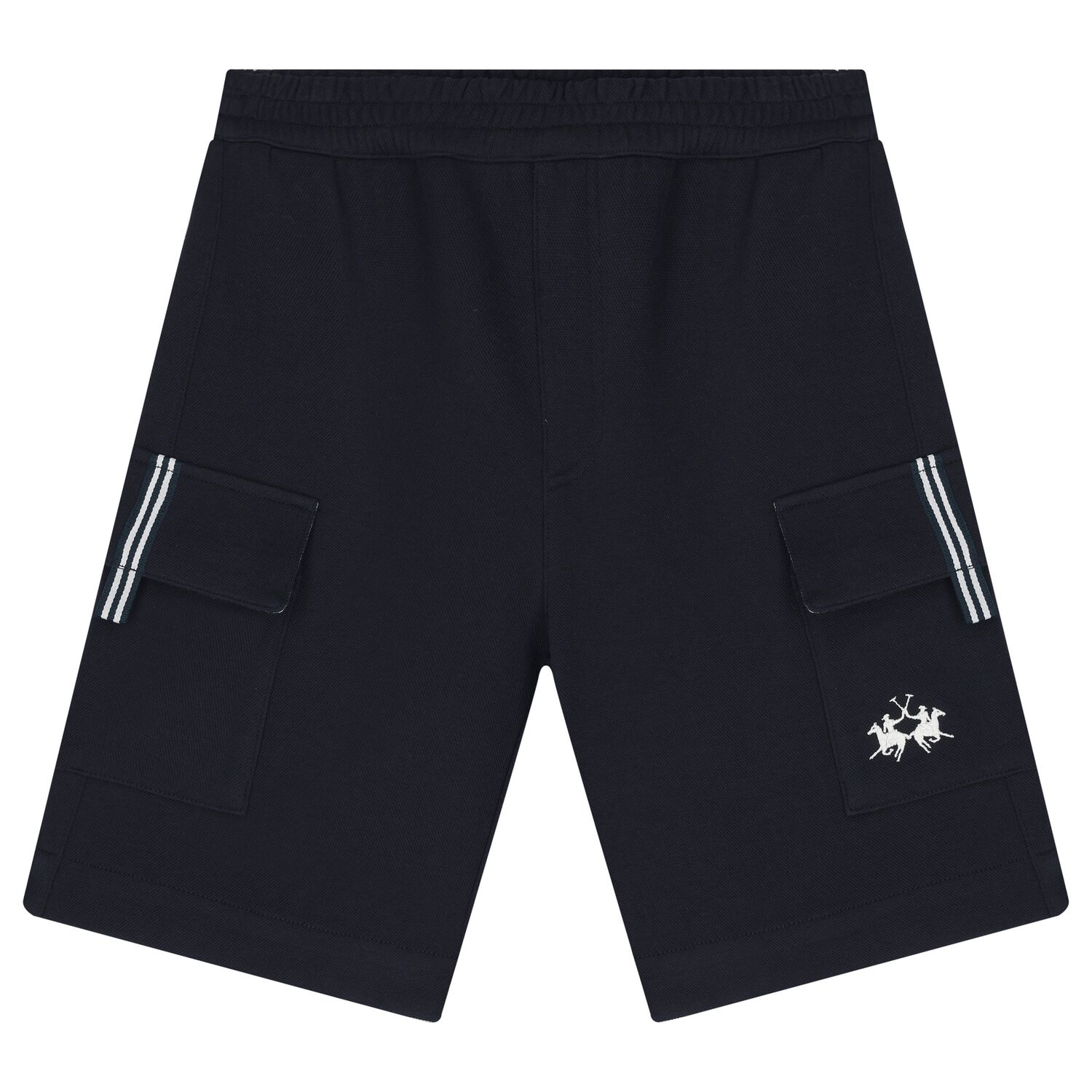 Boys Navy Blue Logo Shorts, 1, hi-res image number null