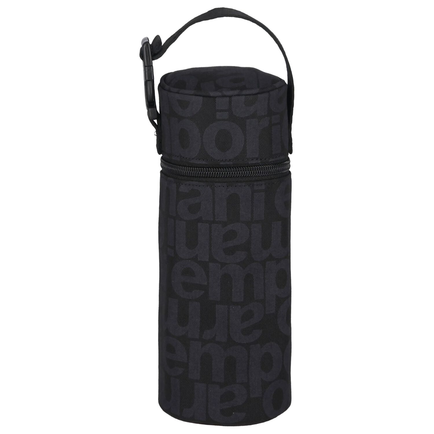 حقيبة تغيير حفاضات بالشعار باللون الأسود للأطفال, 1, hi-res