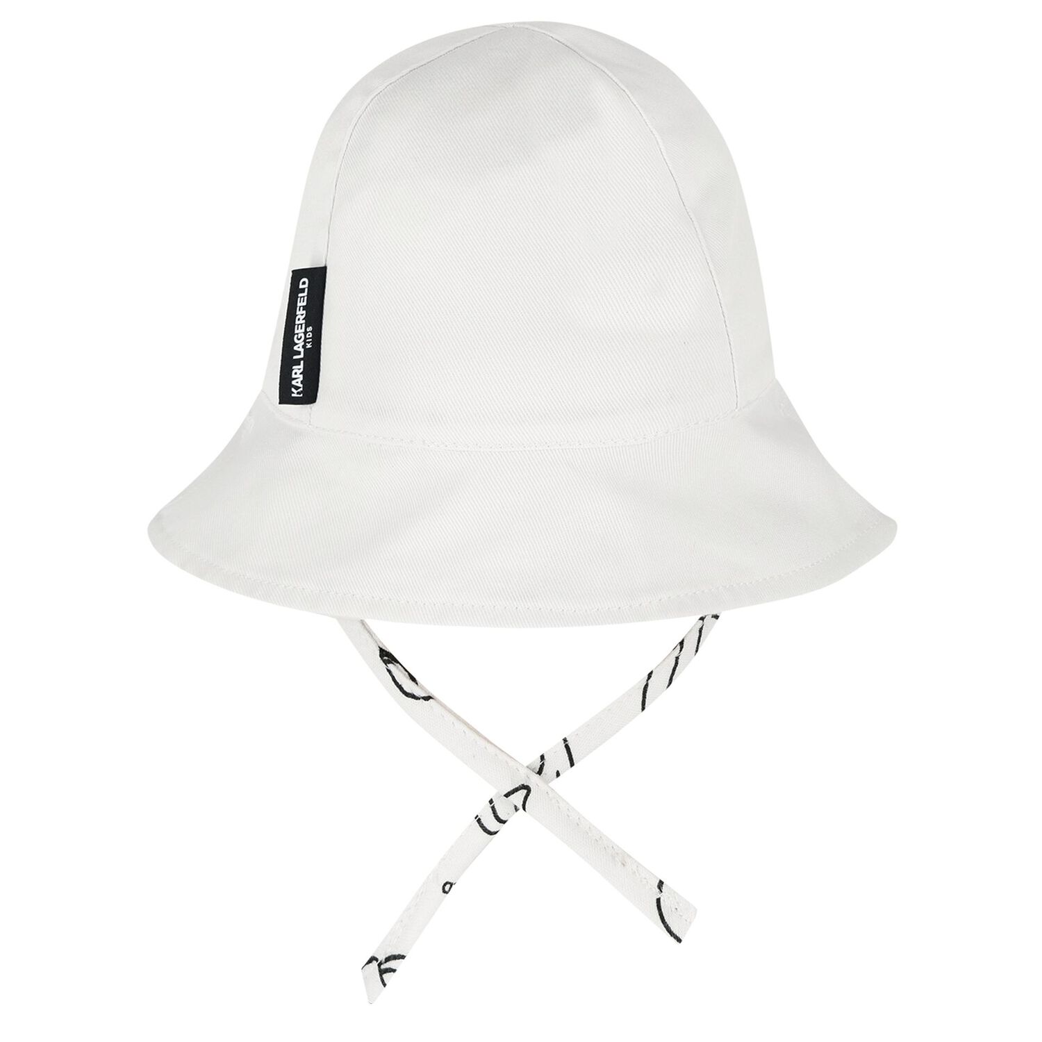 Baby Boys White Logo Reversible Logo Hat, 1, hi-res