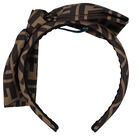 طوق شعر بنات بفيونكة باللون البيج , 1, hi-res