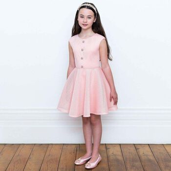 Girls Pink Satin Shoes