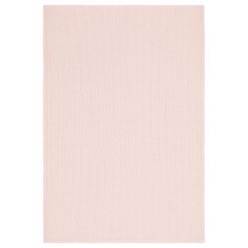 بطانية وردية محبوكة للرضّع البنات بشعار