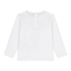 توب بأكمام طويلة للأولاد بشعار تيدي بير باللون الأبيض للأطفال, 2, hi-res