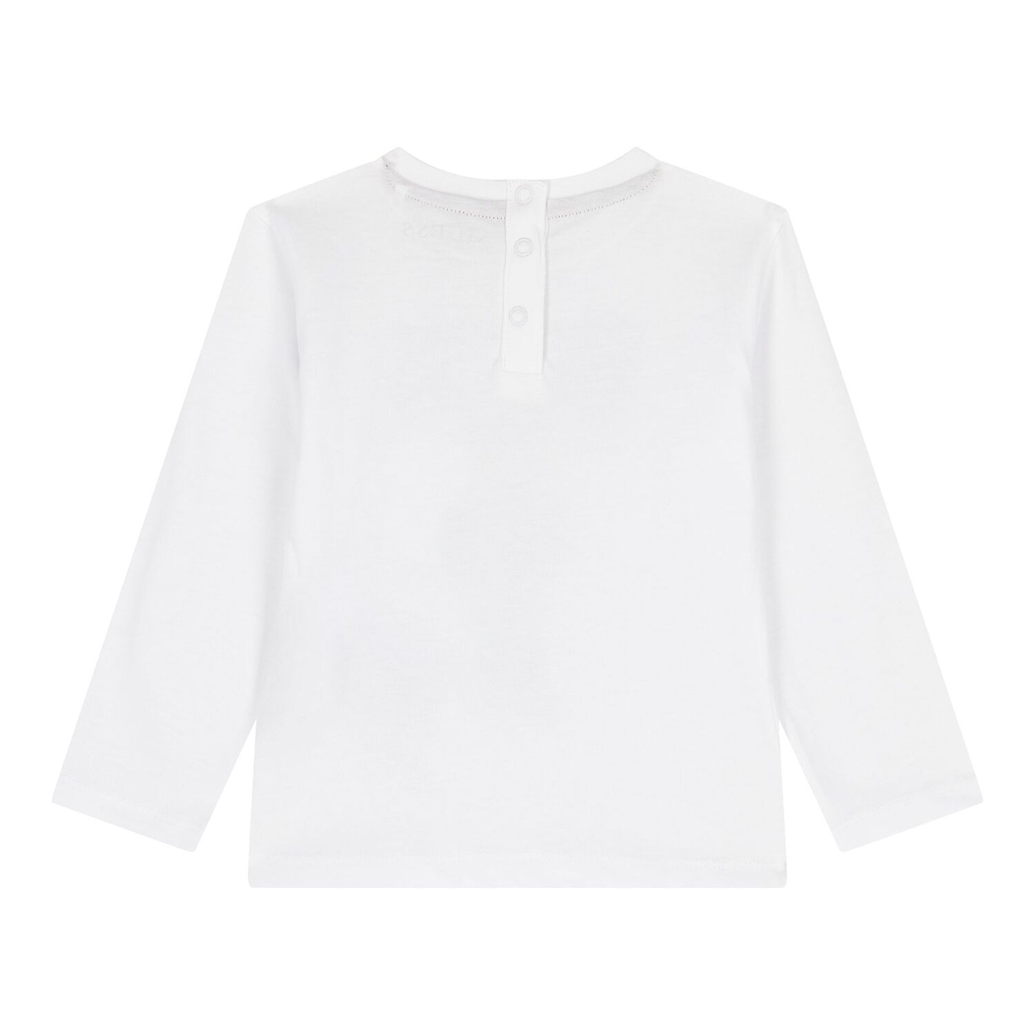 توب بأكمام طويلة للأولاد بشعار تيدي بير باللون الأبيض للأطفال, 2, hi-res