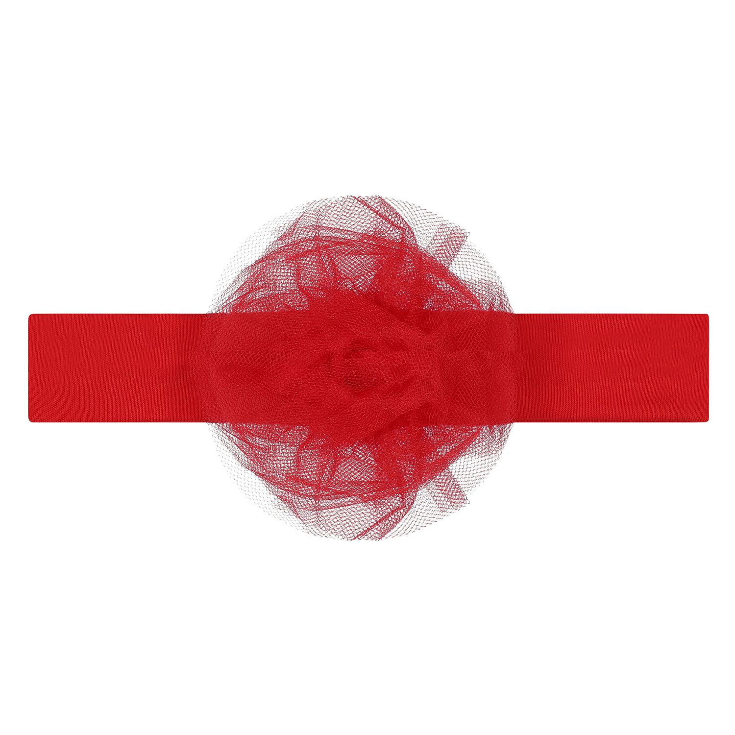 طقم فستان بنات تول بفيونكة باللون الأحمر, 1, hi-res image number null