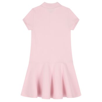 Girls Pink Logo Polo Dress
