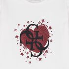 بلوزة بيضاء بأكمام طويلة بشعار للبنات الصغار, 1, hi-res