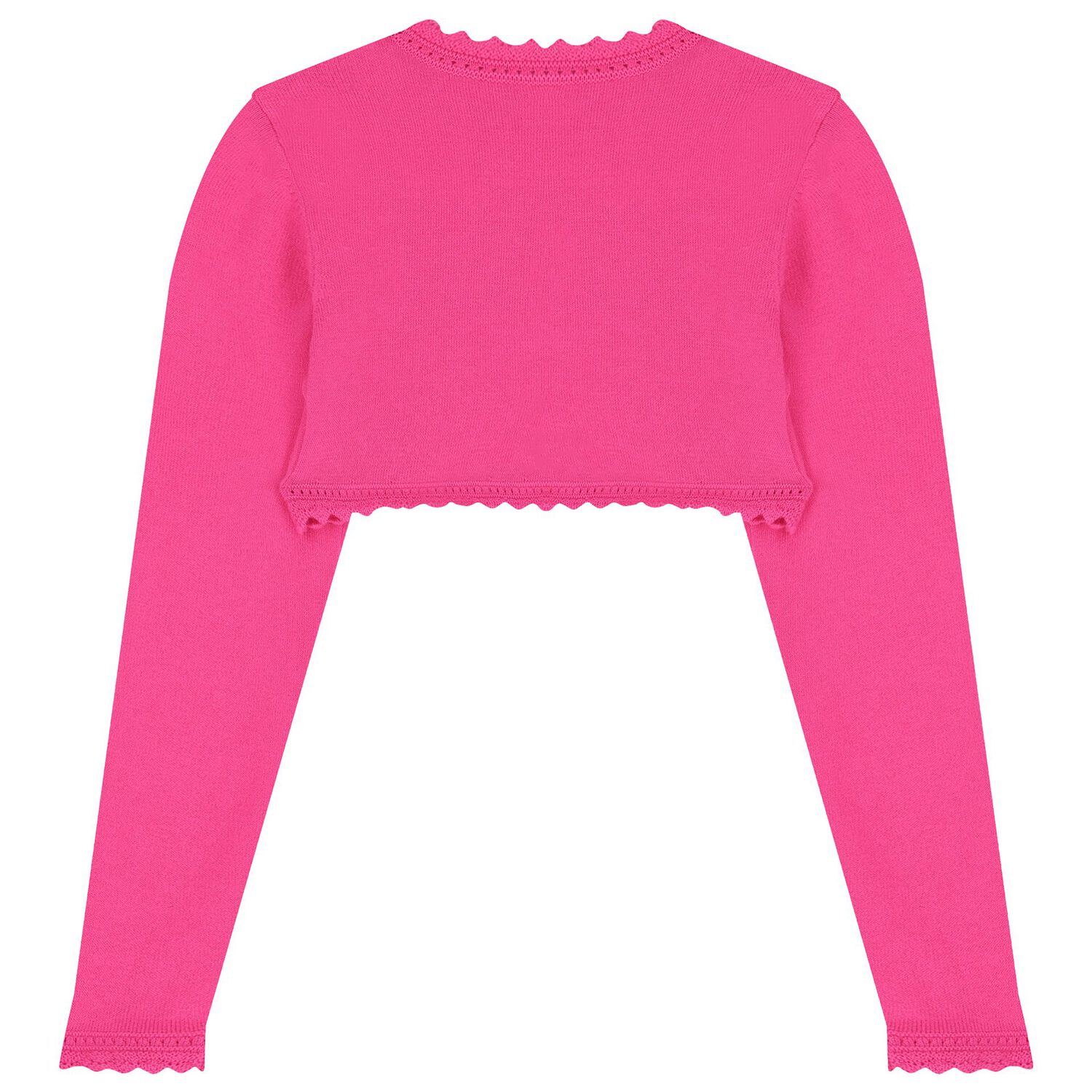 Girls Pink Bolero Knit Cardigan, 5, hi-res image number null