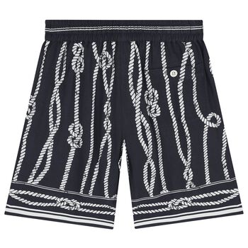 Boys Navy Blue Rope Shorts