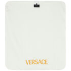 بطانية بالشعار باللون العاجى والذهبى, 1, hi-res