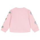 Girls Pink Floral Sweatshirt, 1, hi-res