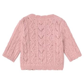 Baby Girls Pink Knitted Cardigan