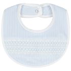 Baby Boys Blue Smocked Bib, 1, hi-res