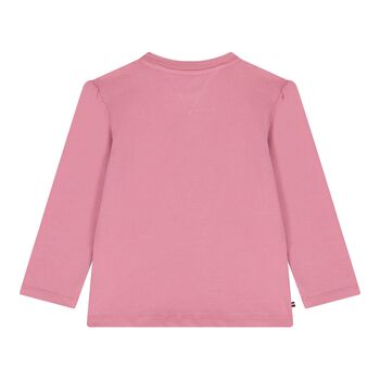 Baby Girls Pink Logo Long Sleeve Top