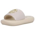 شباشب جلدية لامعة للبنات باللون البيج, 1, hi-res