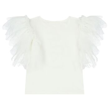 Girls White 4th Birthday T-Shirt